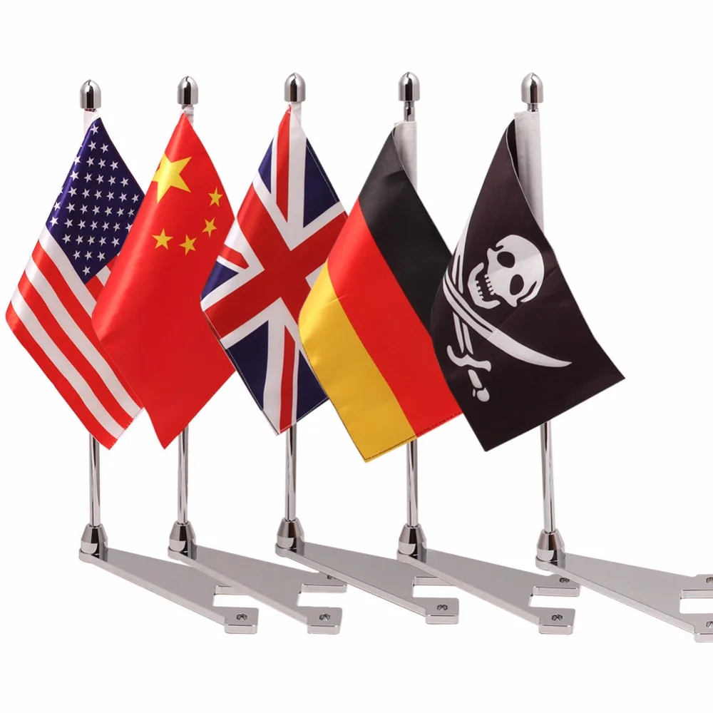 Мотоциклетный декоративный американский флаг США на заказ, стойка для багажа, Вертикальное Крепление для Harley Touring Road King Glide FLHT Sportster