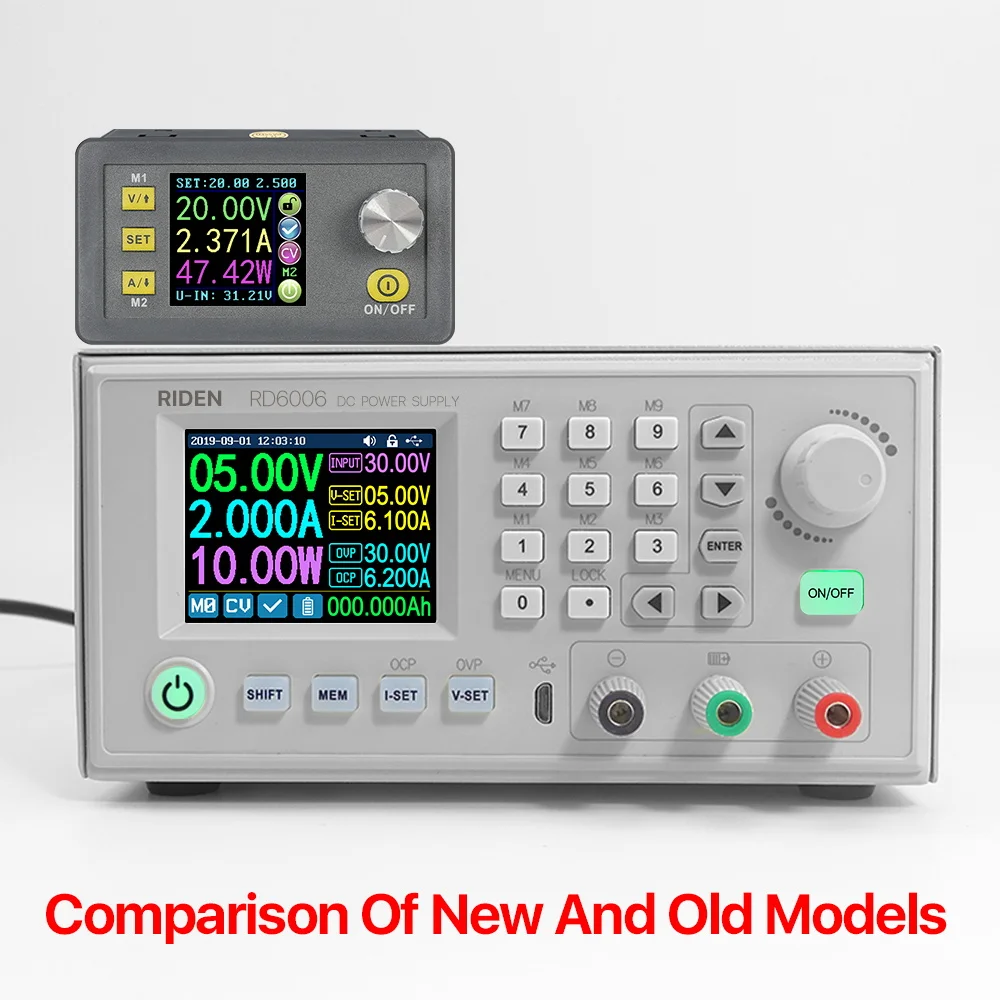 RD RD6006 USB DC - DC Voltage current Step-down adjustable power supply module DC buck Voltage converter voltmeter 60V 6A