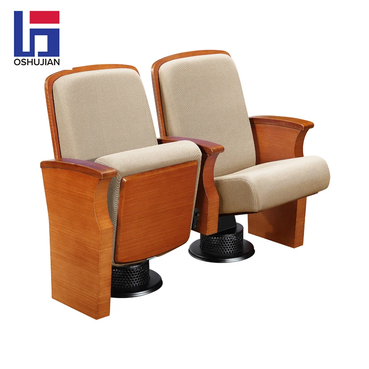 China Factory Direct Wooden Auditorium Armchair Used Church Folding Seating Chair