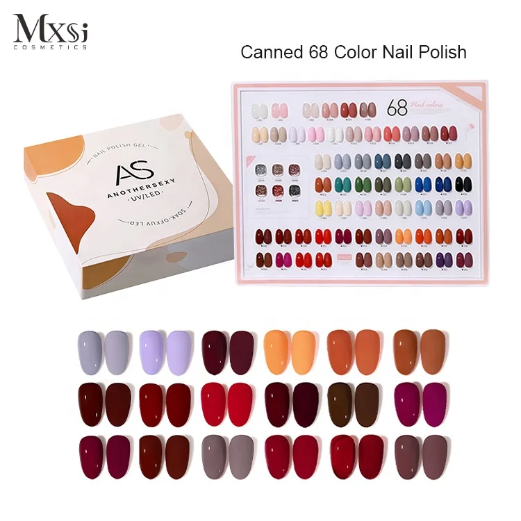 VIP AS 68 Colors UV Gel Polish Set Rich Pigmented Gel Polish Colors Custom Wholesale Set Polish