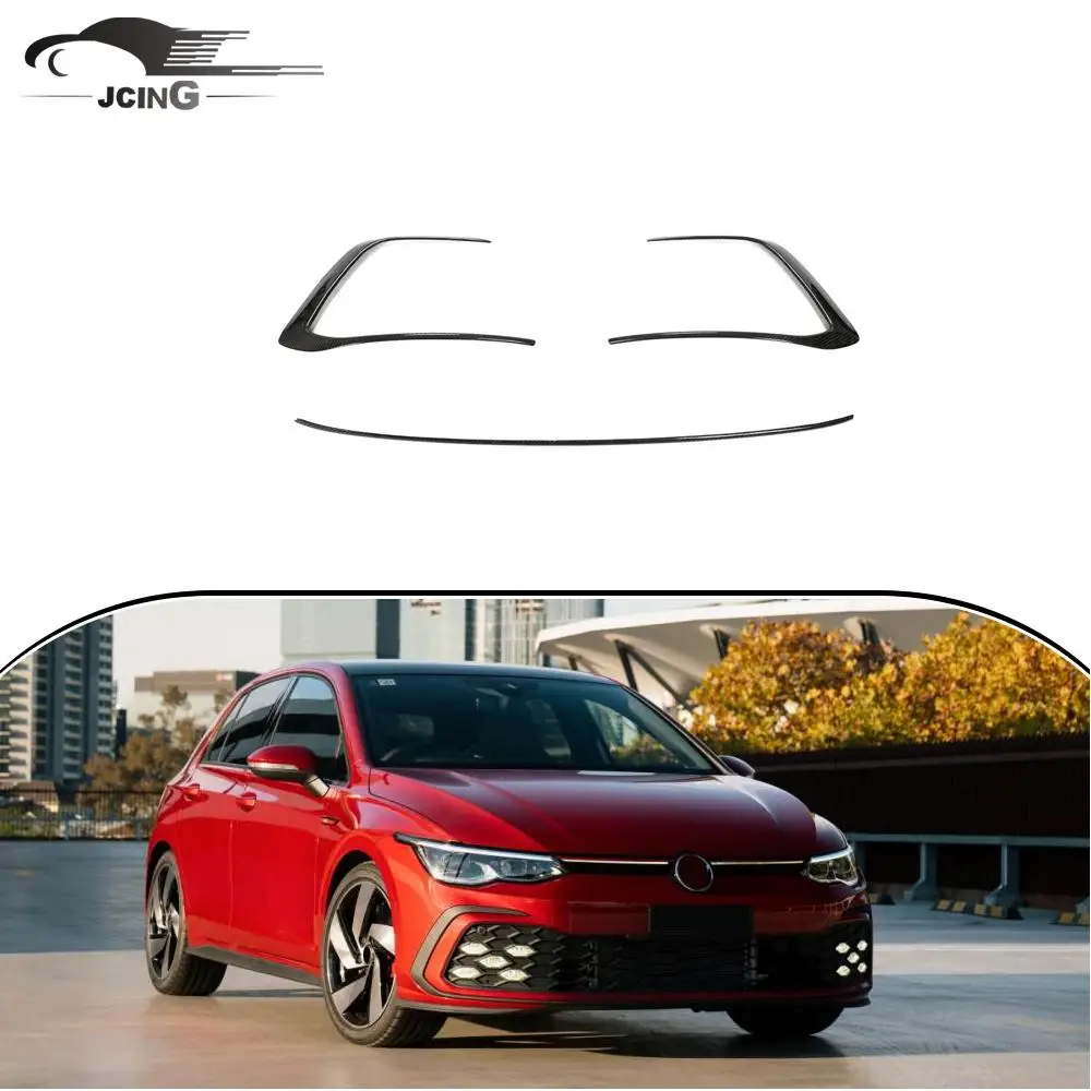 High precision Upgrade Dry Carbon Fiber Golf MK8 Front Bumper Grille Molding Trims for Golf VIII 8 GTI Hatchback 2021 2022 prepreg