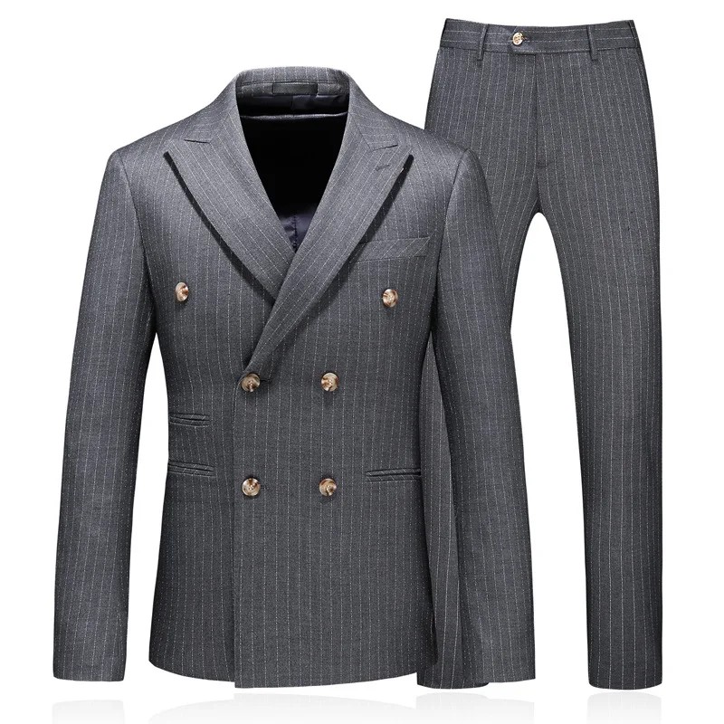 Jancember RJ05 Gray Formal Slim Business Suit And Blazers Jackets For Men