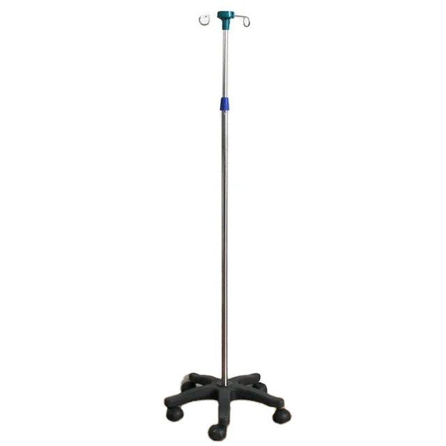 
stainless infusion stand with plastic leg for clinic hospital 