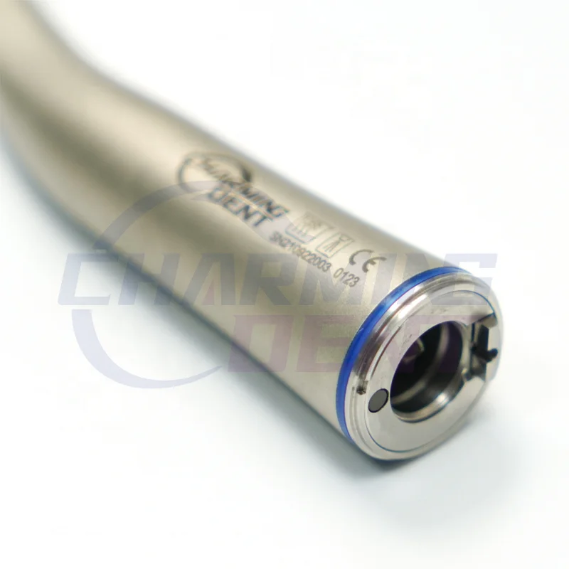 Charming dental electric handpiece motor polishing drills Ti-max blue ring contra angle handpiece 1:1 with LED fiber optic