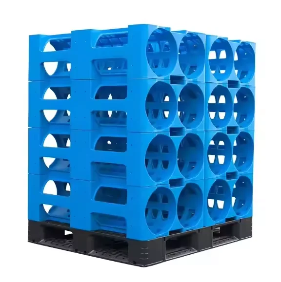Newly  launched Wholesale water plant specific assembly 5-gallon water bucket rack plastic pallet for forklift use