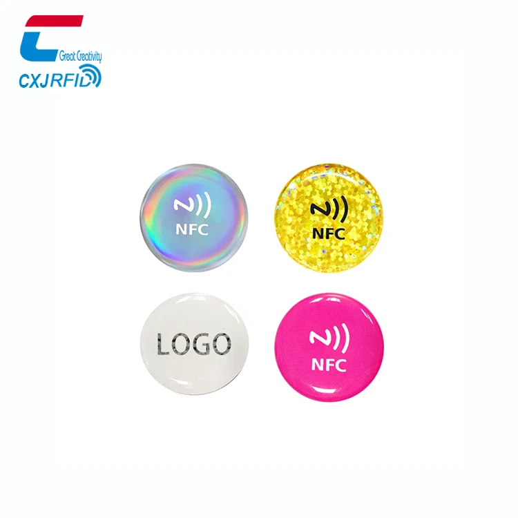 Waterproof NFC Tag Rigid Tags Token Card Programmable Small Size Smart Label and Tag with Adhesive