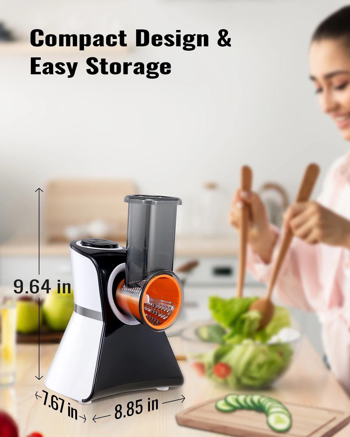 Electric Salad machine for Vegetables Carrot Cheese One-Touch Control 150W Electric Vegetable Graters