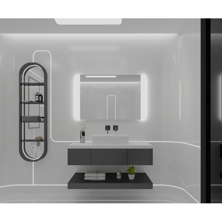 Professional Manufacturer Rectangle Lighted Illuminated Bathroom Wall Mirror For Hotel