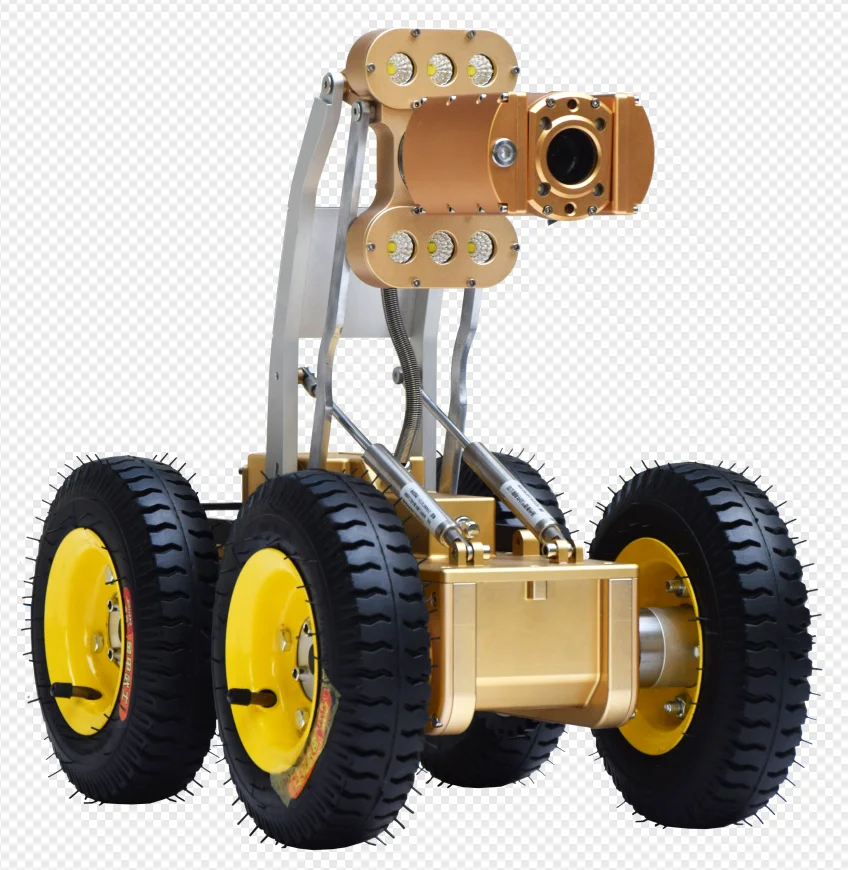Sewer Drain Pipe NDT Video Inspection Crawler Robot Camera with 100m cable, 11 inch display, waterproof IP68