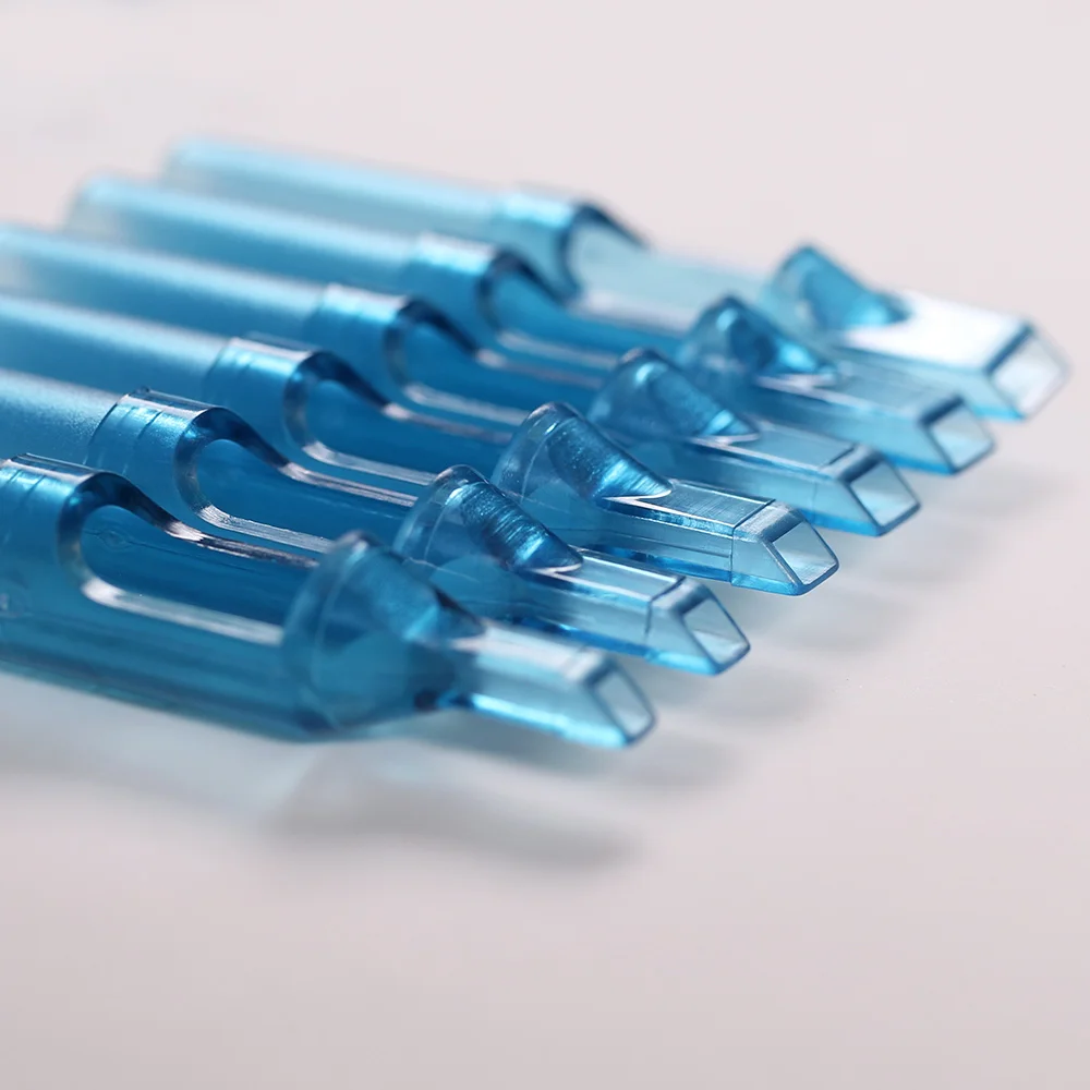 
50pcs package Tattoo Tube Tips blue color Plastic Disposable tattoo Tip 