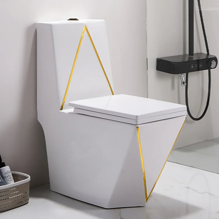 Hot sale ceramic siphonic and washdown one pice golden toilet