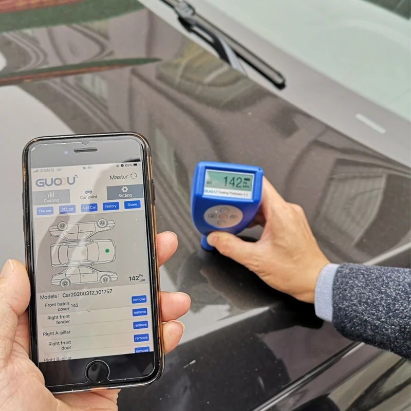 
Digital Paint Coating Thickness Gauge feeler Tester Car Paint Thickness Meter Metal Thickness Measurement 0~2000um 