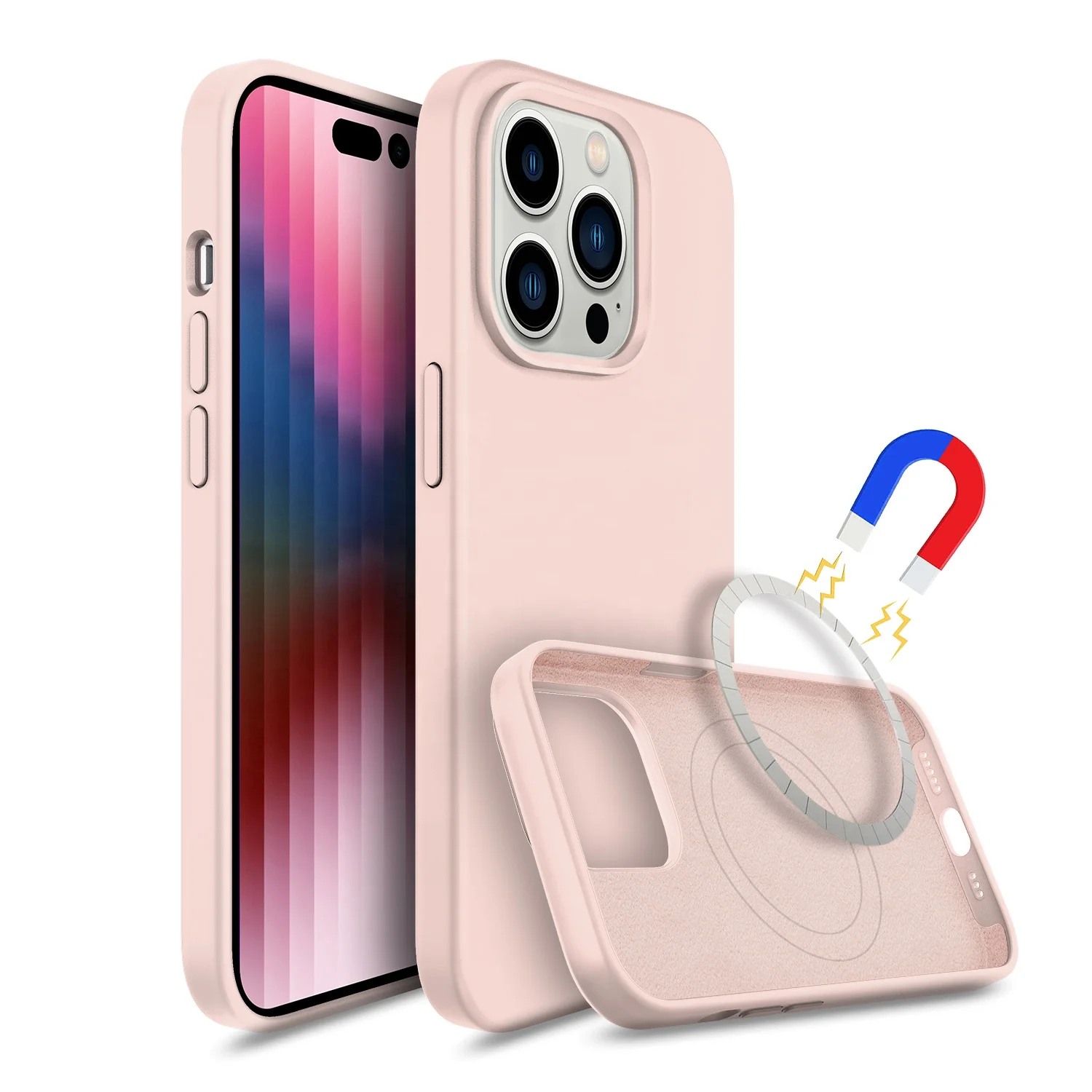 For iPhone 11 12 13 14 Pro Max Case Liquid Silicone Gel Rubber Phone Cover Soft Microfiber Cloth Lining Cushion Back Cover Cases