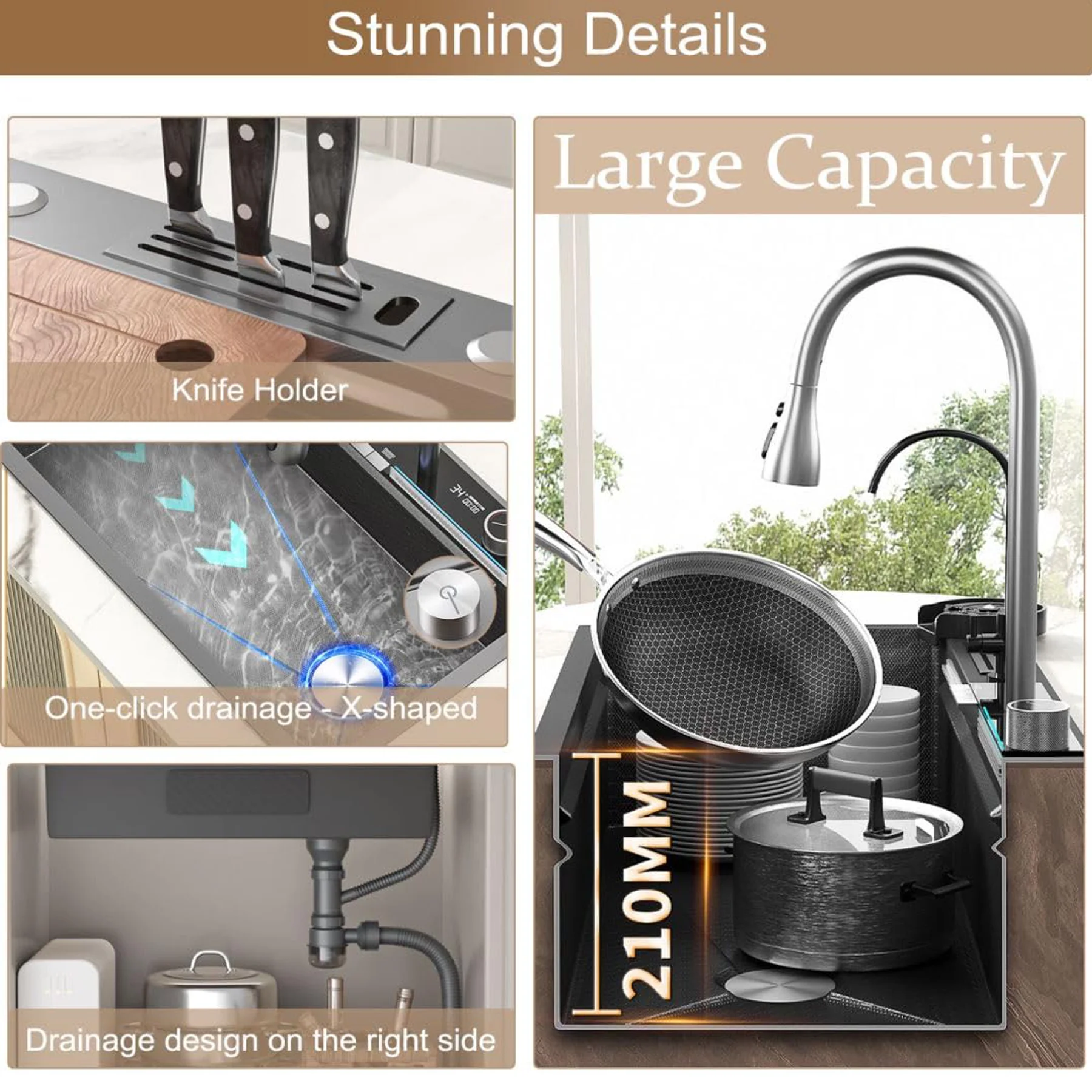 Single Kitchen Sink 304 Stainless Steel Silver Carton Box Square 3Mm Modern Kitchen Faucet Kitchen Sink fregadero de la cocina