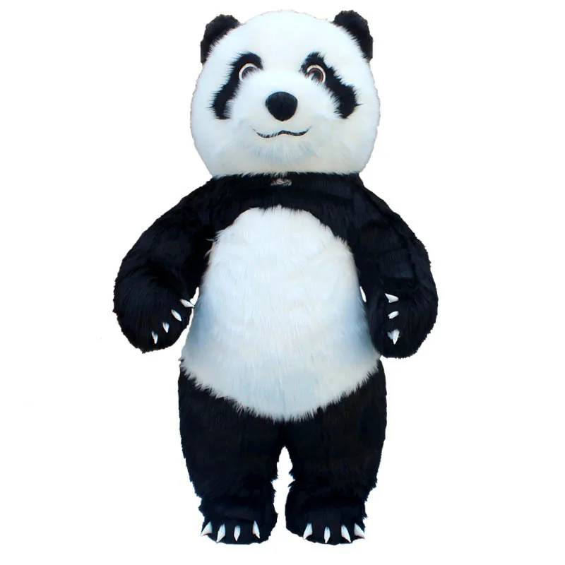 Kinqee Party bear panda polar Animal Cartoon Show Costume Inflatable Panda Adult Costume Inflatable Polar Bear Teddy Bear Mascot
