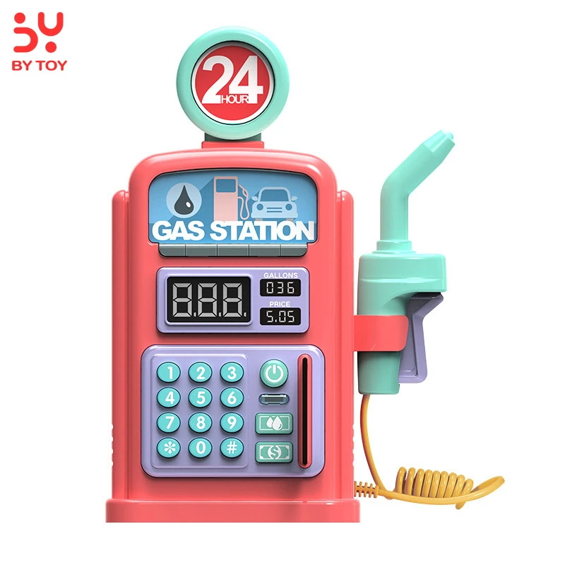 New High Quality Pretend Play Toy Gas Station Musical Car Toys for Kids Educational