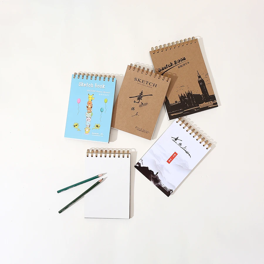 Customized Drawing Book Soft Cover With Perforated Custom Design Watercolor Sketchbook