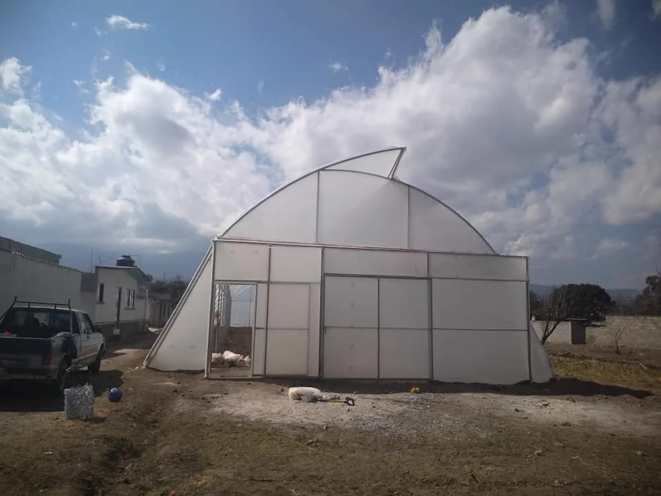 China Cheap Plastic Film Cover Single-Span Greenhouse PE Film Cover Green House Metal Frame