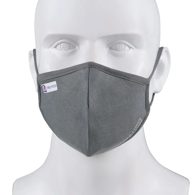 
Direct supply cloth face mask Grey Cotton Washable China Factory Nano And Nonwoven fabric fiber layer 