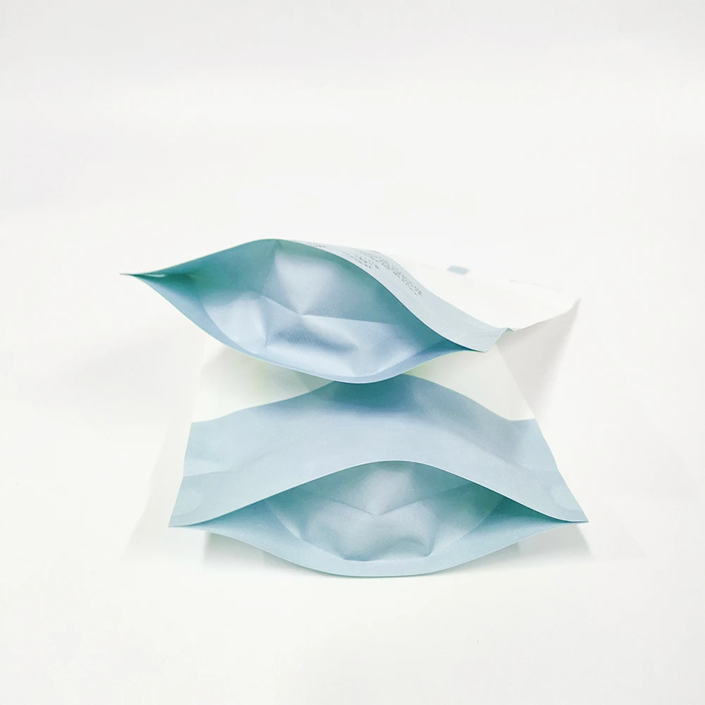 Plastic sachet packaging 250g 500g 1pound 16oz matte finished stand up pouch coffee powder superfood packaging bags with zipper