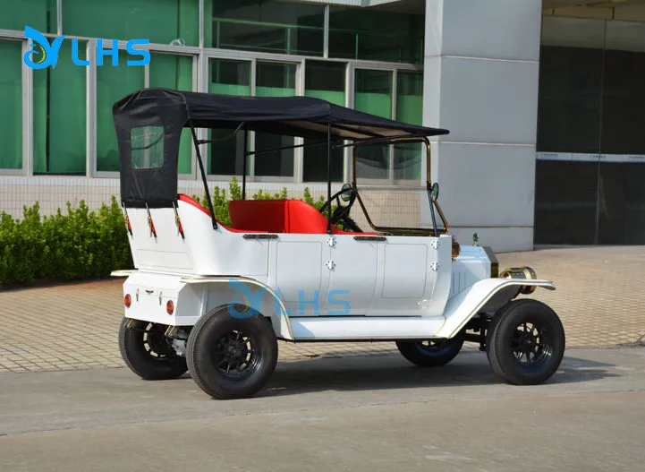 Used high quality classic electric car 5000w lithium wedding antique car sightseeing vintage cart cat for villa community