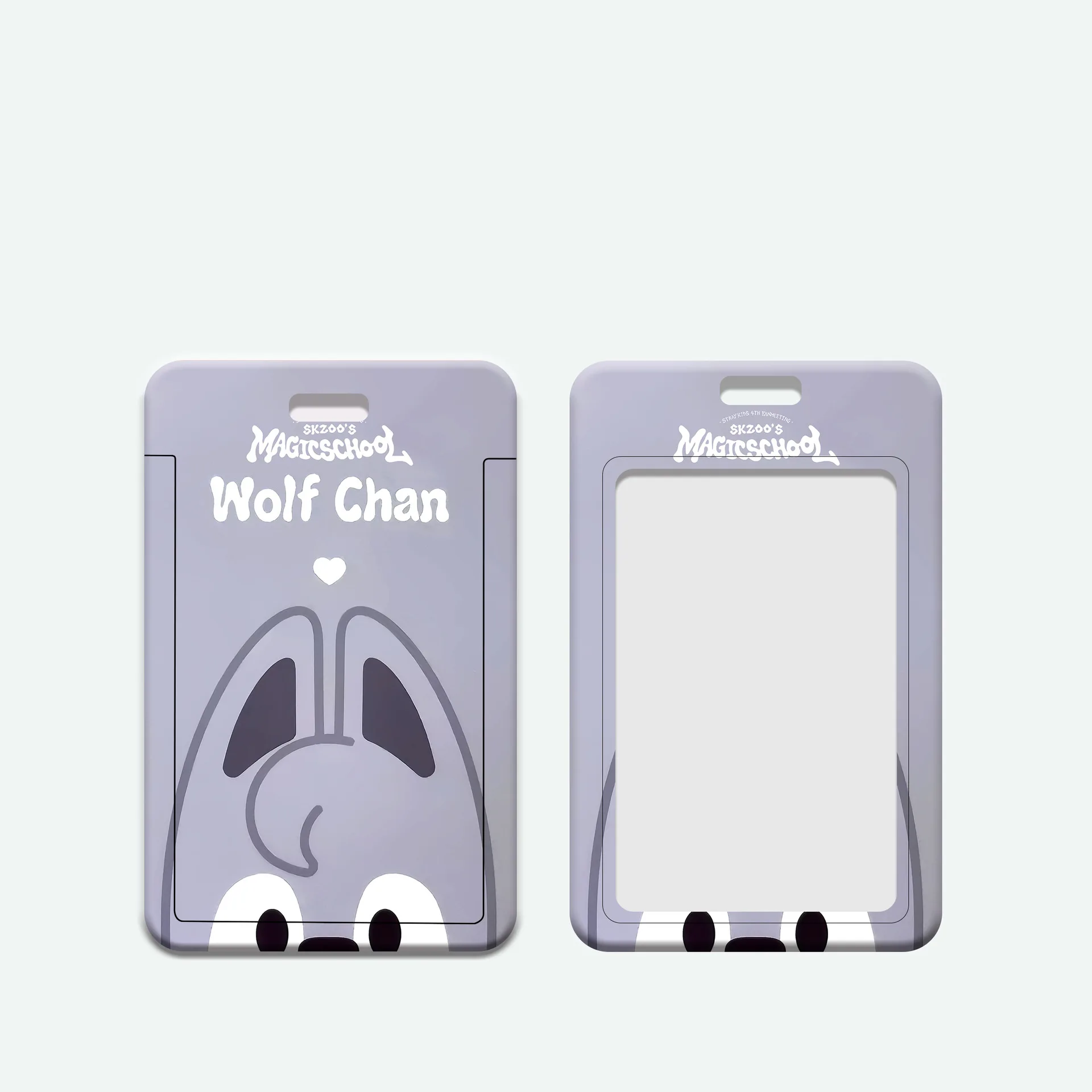 New Arrivals Custom ABS Cartoon Kpop Idol Group Skzoo Magic School Bus Card Cover Wolf Chan Photo Card Holder