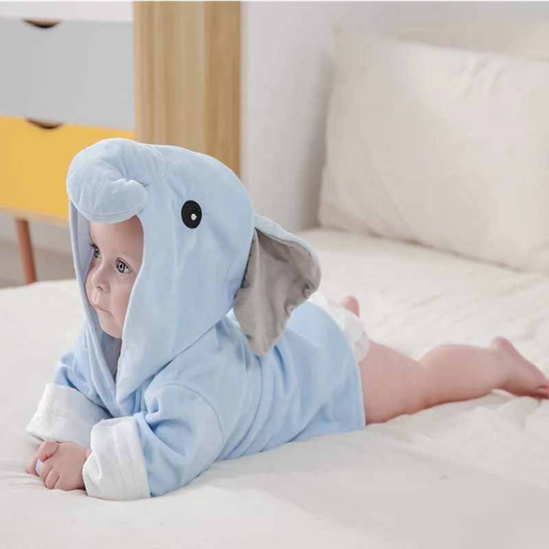 super absorbent baby towel Kids organic bamboo fiber hooded Surf poncho cloak with hood beach Changing robe For Children toddler