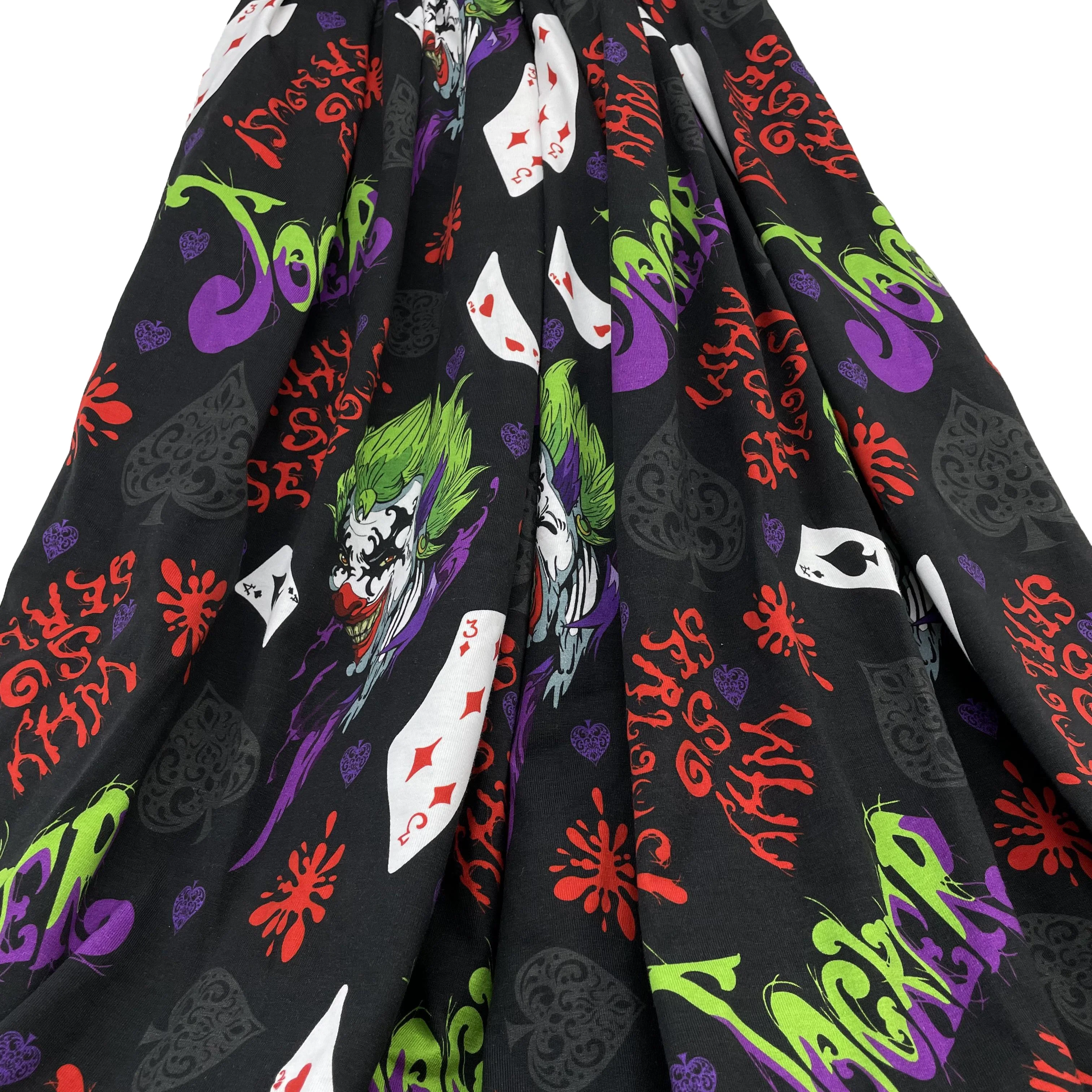 
Super bright color cartoon character 95 cotton 5 spandex fabric 