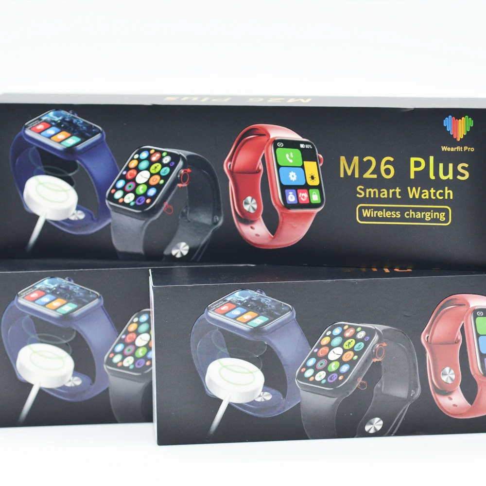  2022 M26plus Smartwatch M26+ Serie 6 7 Watch7 with Play Business Card Pay Sport Fitness M26 PLUS Smart