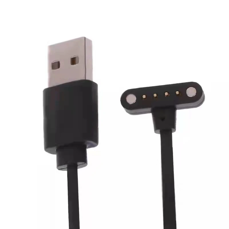China Shenzhen Factory 4 Pin Pogo Pin Magnetic Connector with Magnetic USB Charging Cable Android Smart Watch Charging Cable