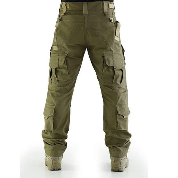 Wholesale Price Embroidery Cotton Fabric Multiple Cargo Pockets Army Green Mens Cargo Pants