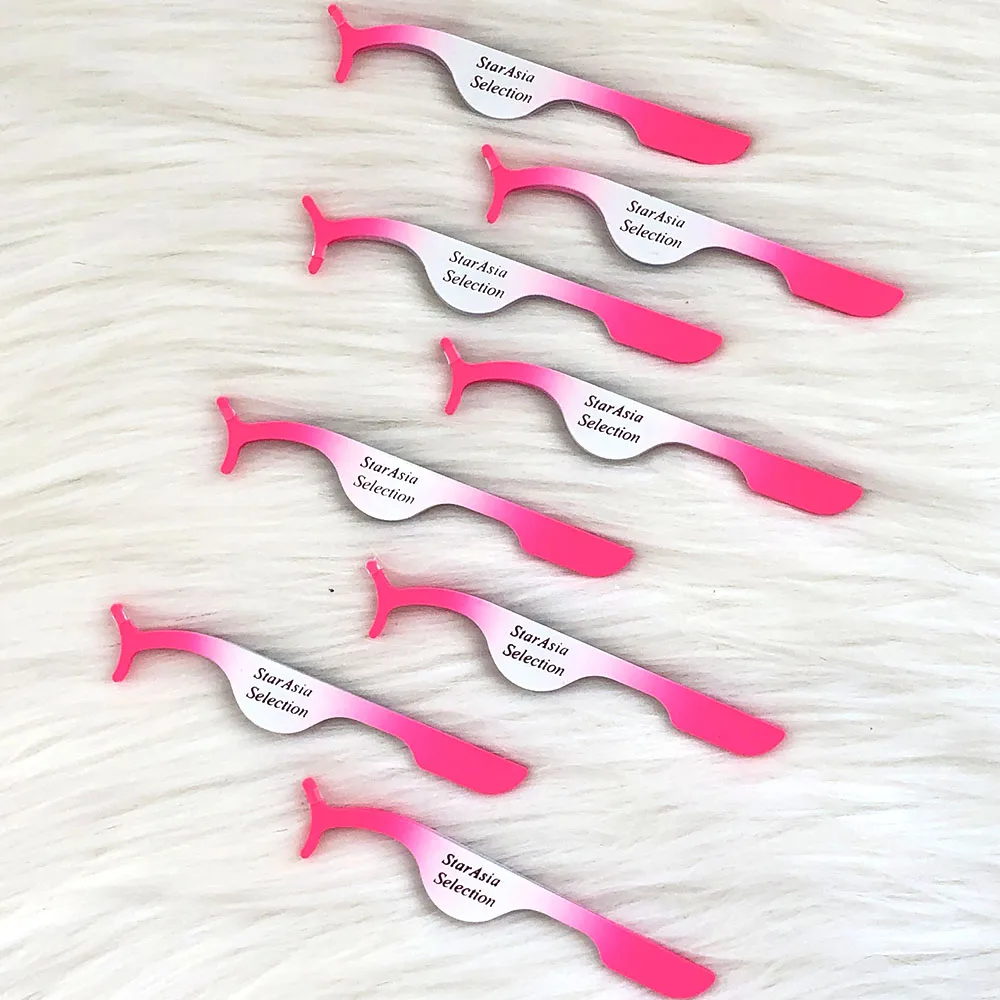 Rose red gold eyelash custom eyelash tweezers  private label