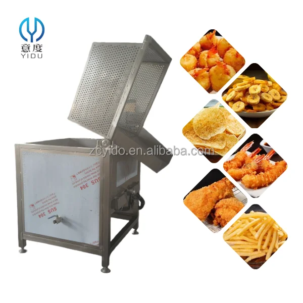 Yido SUS 304 Automatic Temperature Control Batch Frying Machine German fries Fryers Onion Oil Fryer Machine