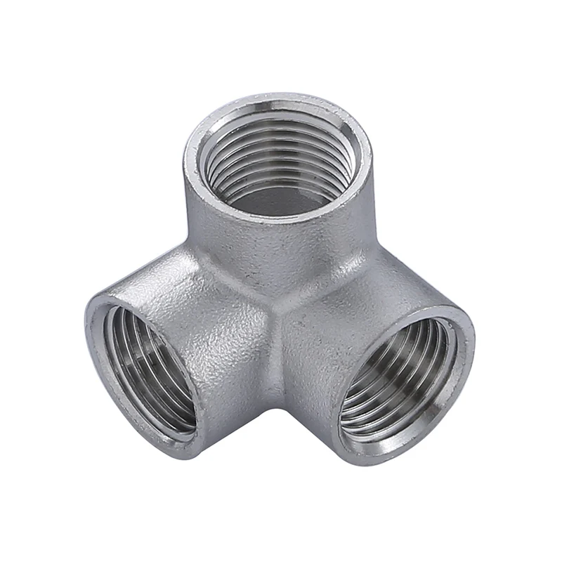 OEM ODM Service Stainless Steel Three Dimensional Female Threaded Tee for Oil and Gas