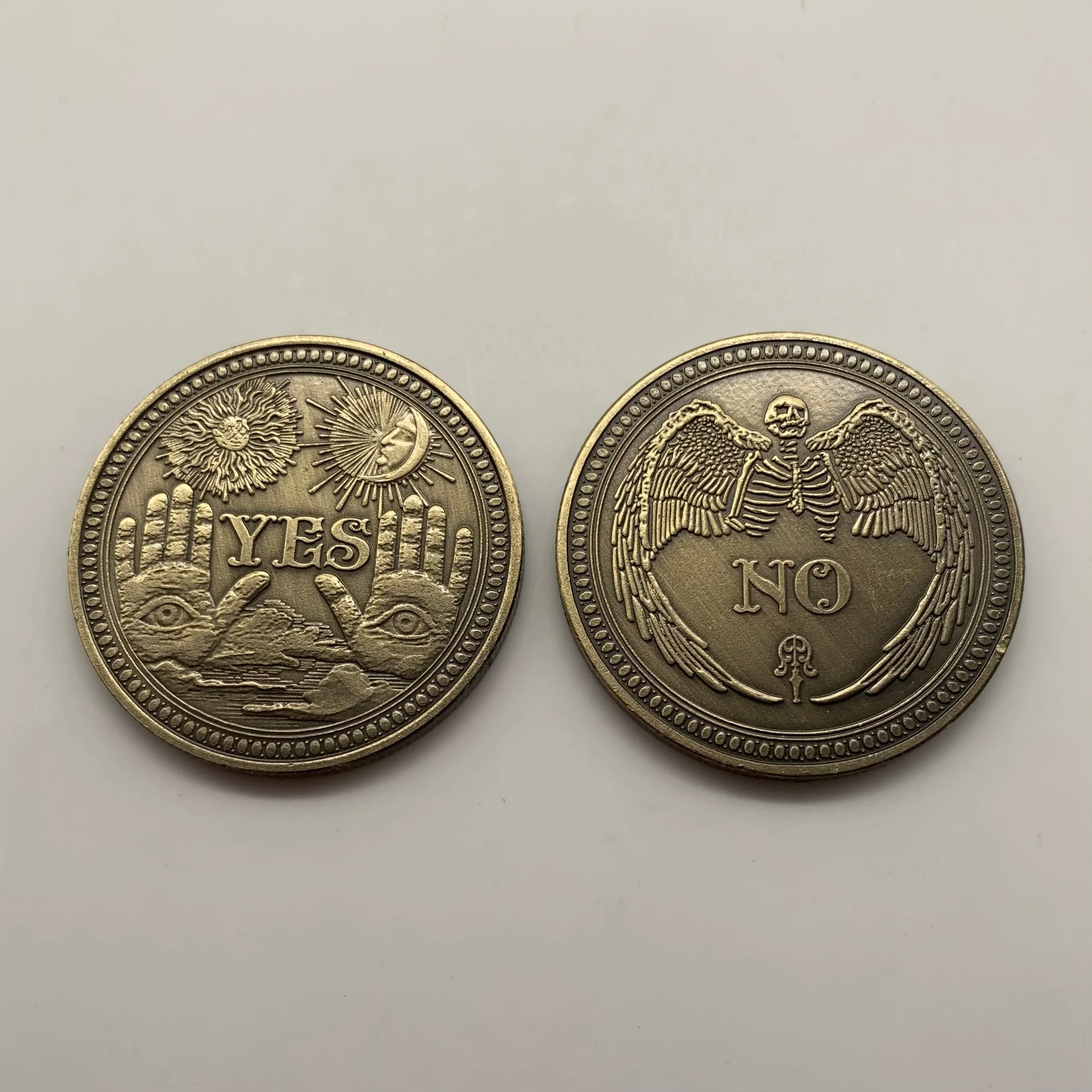 Decision Coin YES/NO magic toy lucky coin antique gold souvenir coin