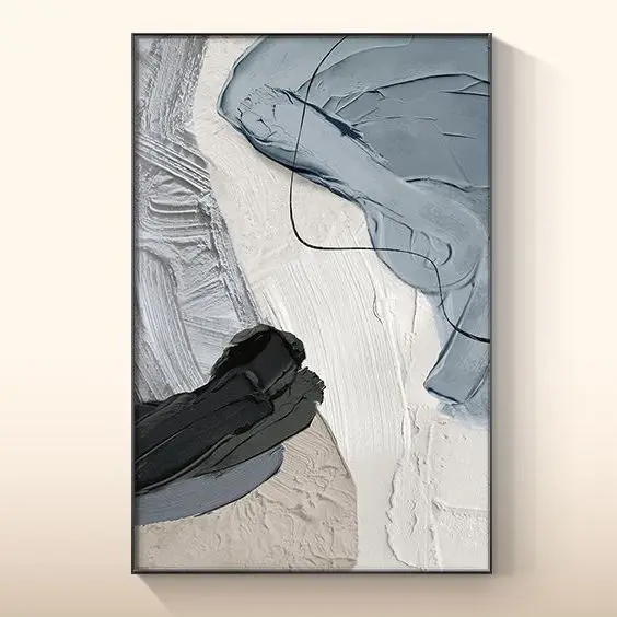 Customized wall decorative image bedroom 3D mules texture canvas oil painting handmade abstract wall art