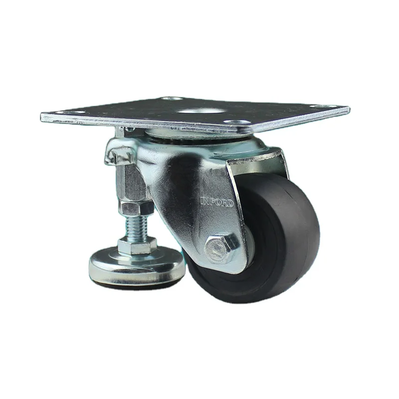 SK6-Z75102P Hot Sale metal Adjustable Trolley Caster footpeg Wheels