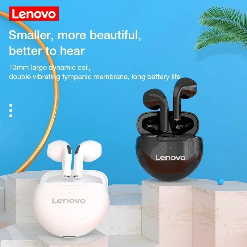 Оригинальная портативная bt TWS игровая беспроводная гарнитура Lenovo HT38 с сенсорным управлением спортивные водонепроницаемые стерео наушники-вкладыши 9D