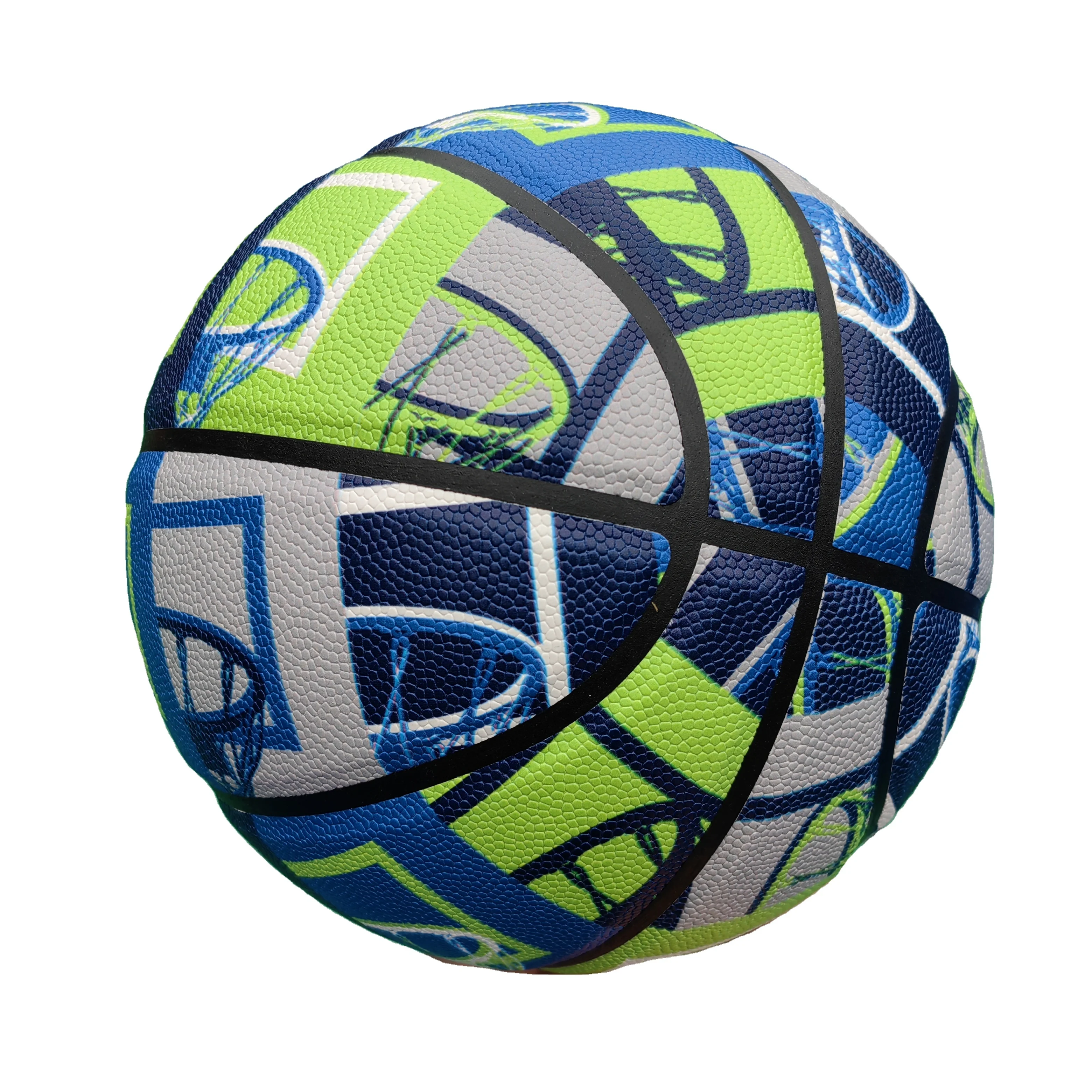 Customized Basketball Size 7 Printed your Own Pattern Design Basketball Logo Colors Custom colorful leather Basketball Ball