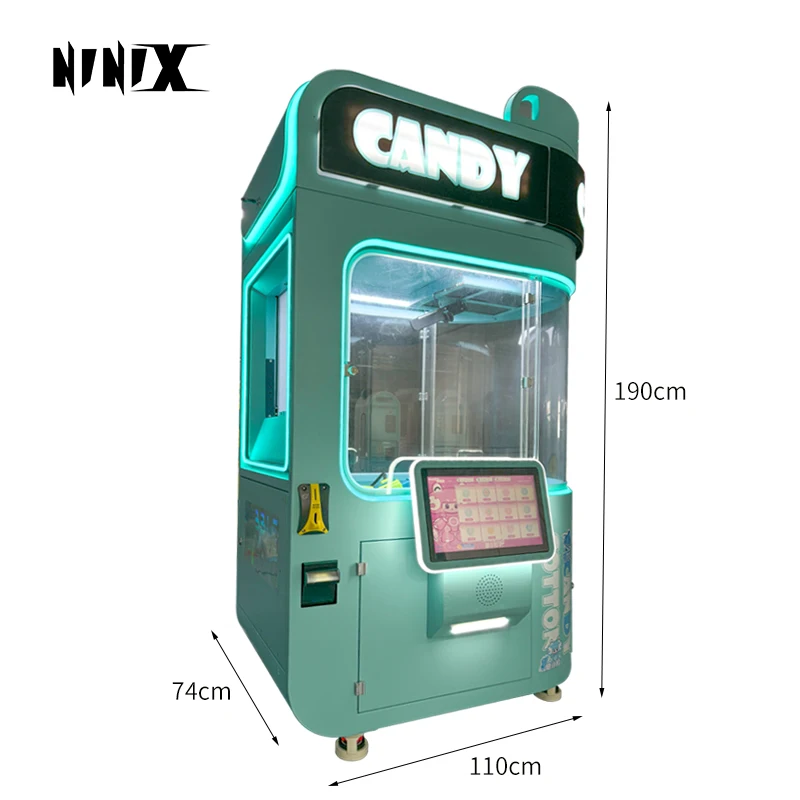 Shopping mall automatic cotton candy vending machine LCD touch screen to buy outdoor entertainment equipment