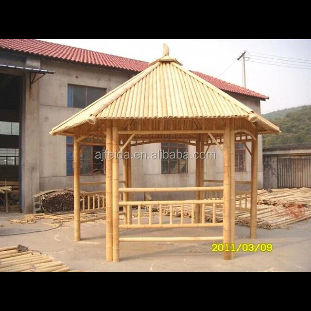 FD-170301 bamboo pavilion 3*3 in gazebos