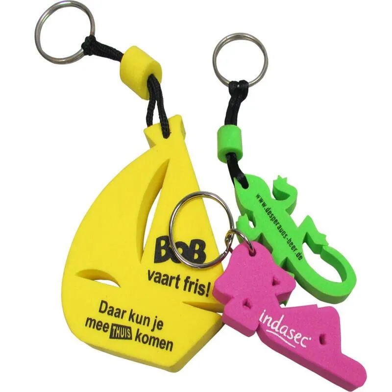 Wholesale high quality floating key chain Eva foam keychains floating keychain  custom logo