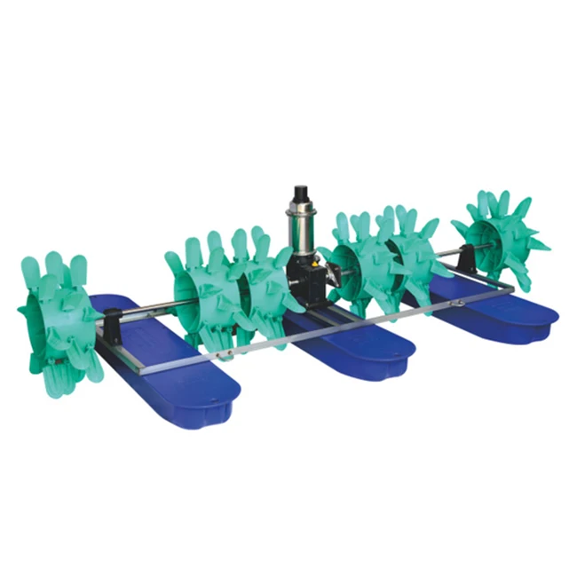 1.5KW Water Cooling Aerator 6 Impeller Shrimp Pond Aerator Swivel Paddle Wheel Aerator