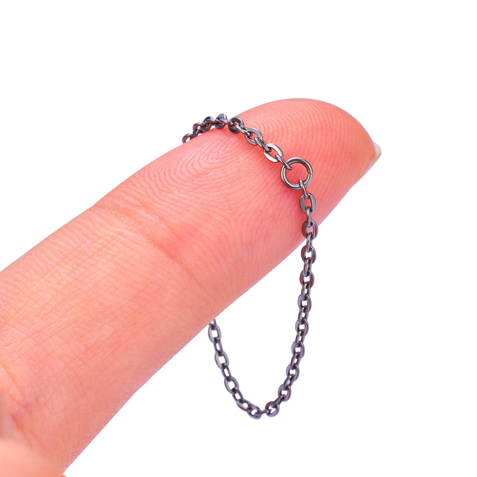G23 ASTM F136 Titanium Chain and Hinged Earring Ear Studs Chain Labret Lip Sling DIY originality punk Body Piercing Jewelry