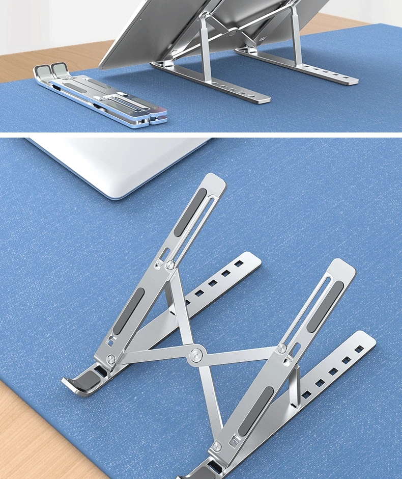 Hot Product Adjustable Notebook Aluminum Laptop Holder Monitor Stand Portable Foldable Laptop Cooling Stand