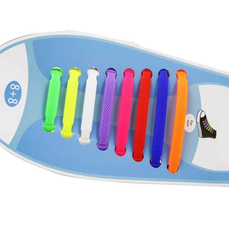 Silicone Shoelaces Elastic Shoe Laces Special No Tie Shoelace for Men Women Lacing rubber shoelace