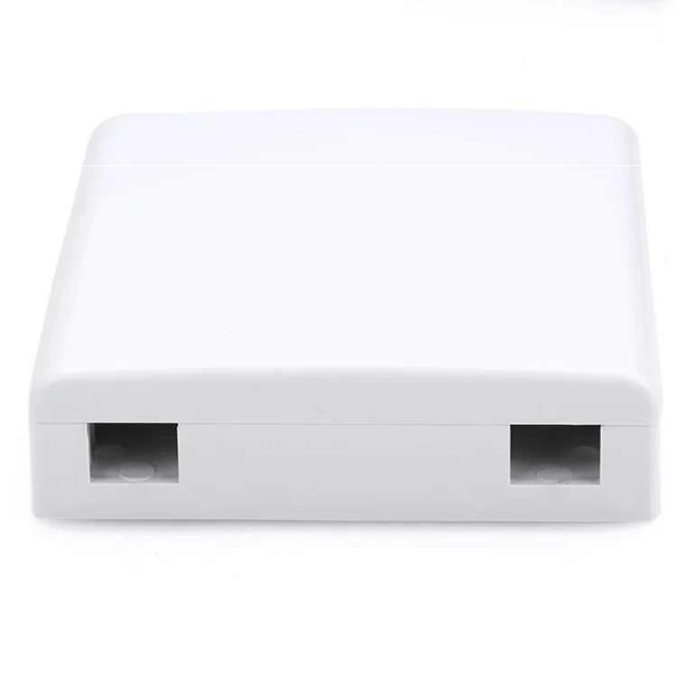 2 Ports Fiber Optic Termination Box Panel FTTH Wall Outlet with SC Adapter