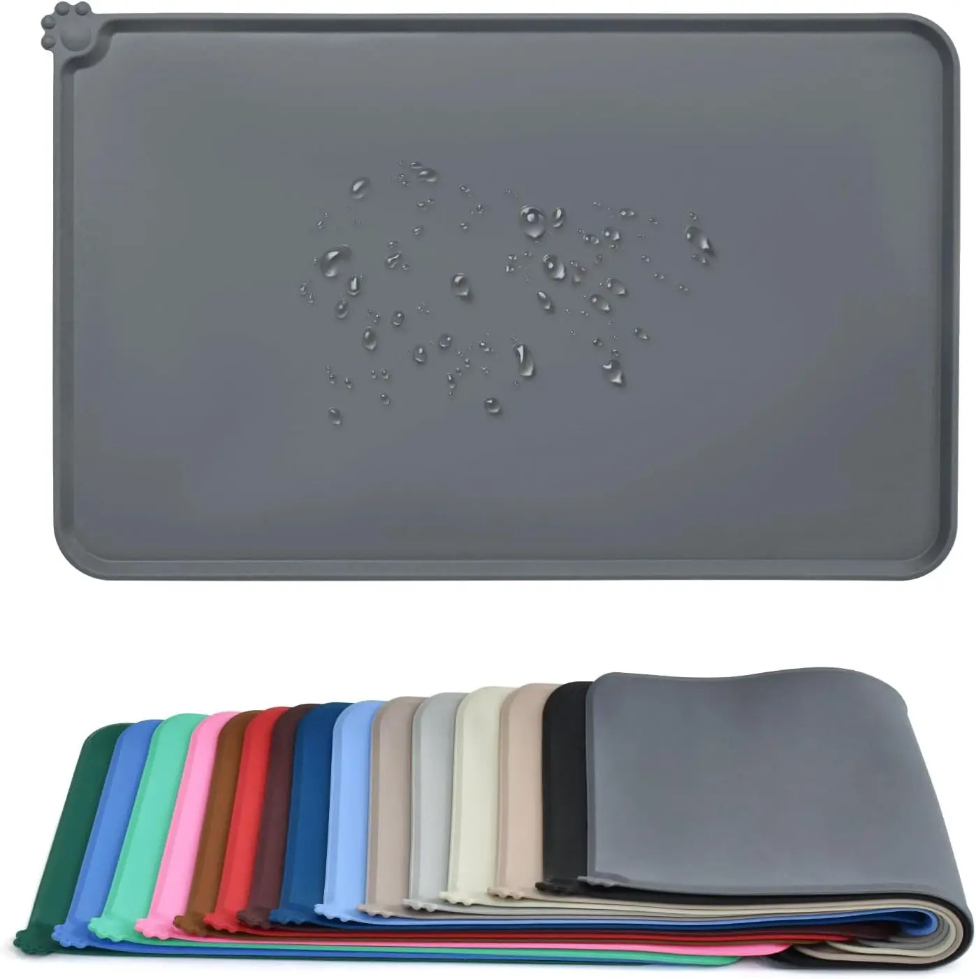 Silicone Waterproof Dog Cat Pet Feeding Mats Anti-Slip Pet Bowl Mats Pet Feeding Mat