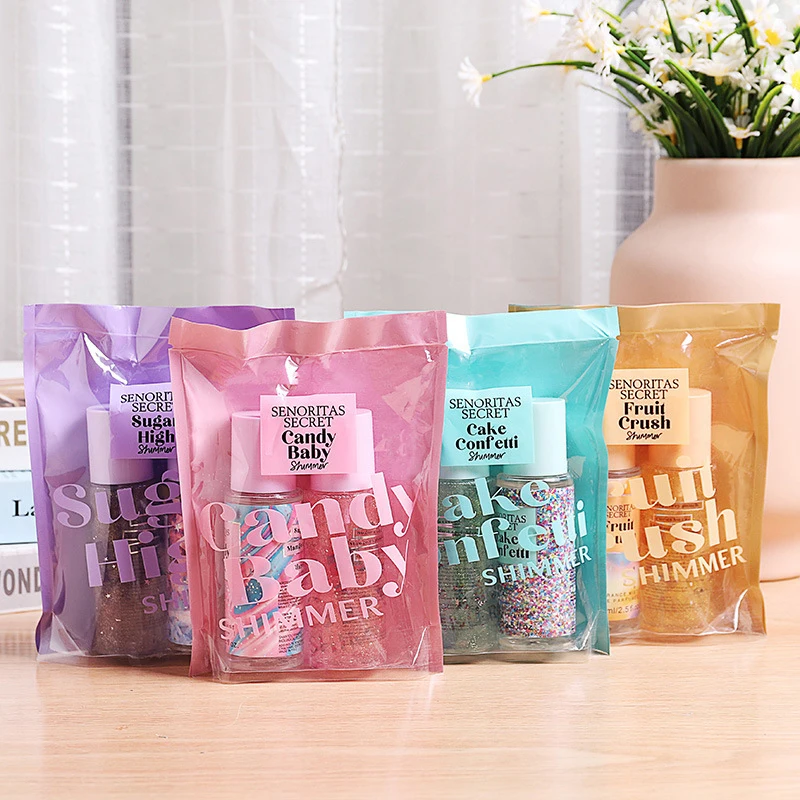 Factory customize your own logo body mist collection perfume body spray secret body mist set 75ml*2