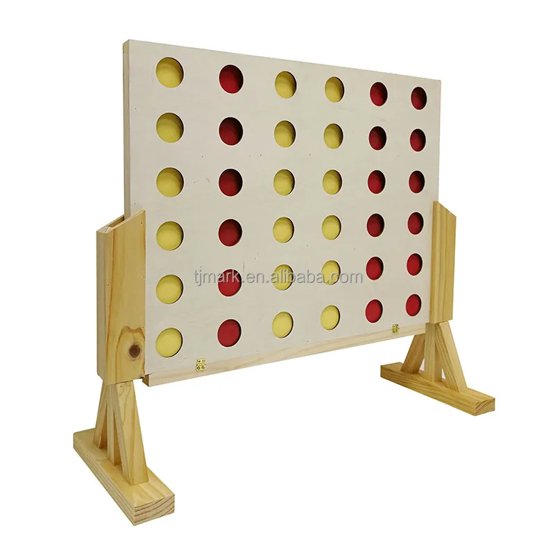 Natural Color Giant Connect 4 Game Set Outdoor Game Sport Toys 4 In A Row Game